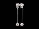 Antique 18ct W/Gold Diamond Drop Earrings