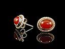 Antique Silver & Carnelian Earrings