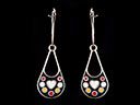 Vintage Silver & Enamel Earrings