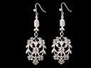 Antique Silver & Marcasite Openwork Earrings
