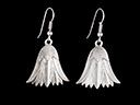 Vintage Silver Lotus Flower Earrings
