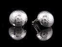 Vintage Silver Hammered Dome Earrings