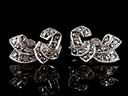 Antique Silver & Marcasite Bow Earrings