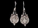 Antique Silver & Onyx Earrings 