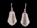 Antique Solid Silver Spoon End Earrings