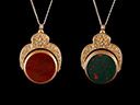 Antique 9ct Gold Carnelian & Bloodstone Spinning Fob