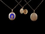Antique 15ct Gold & Blue Enamel Locket