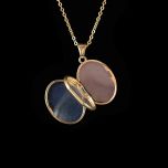 Vintage 9ct Gold & Diamond Triple Picture Locket