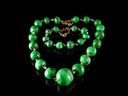 Vintage 18ct Gold & Malachite Jewellery Set