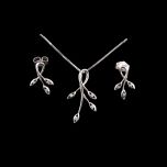 Vintage 9ct White Gold & Diamond Jewellery Set