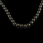 Vintage 14KT Gold & Dark Green Jade Bead Necklace Drop