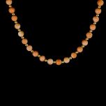 Vintage 14KT Gold & Pink Angel Skin Coral Bead Necklace