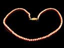 Vintage 18ct Gold & Pink Coral Bead Necklace