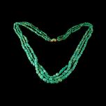 Vintage 18KT Gold & Turquoise Multi-strand Necklace