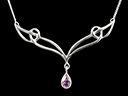 Vintage Silver & Amethyst Art Nouveau Necklet 