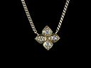 Vintage 9ct Gold & Diamond Quaterfoil Necklet 