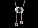 Antique 9ct Gold Rock Crystal Necklet