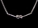 Vintage Silver Celtic Love Knot Necklet 