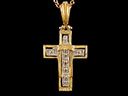 Vintage 18ct Gold Diamond Cross Pendant 