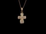 Vintage 18ct Gold Diamond Cross Pendant
