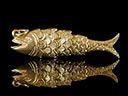 Antique 9ct Gold Articulated Fish Pendant