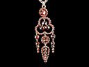 Antique Silver & Bohemian Garnet Lavalier Pendant