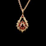 Vintage 9ct Gold & Garnet Cluster Pendant