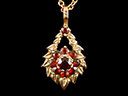 Vintage 9ct Gold & Garnet Cluster Pendant Thumbnail