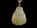 Vintage 14ct Gold Jade Buddha Pendant Thumbnail