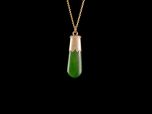Antique 9ct Gold & Jade Pendant