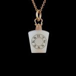 Antique 9ct Gold & Chalcedony Master Mason Keystone Pendant Back