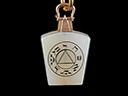 Antique 9ct Gold & Chalcedony Master Mason Keystone Pendant Thumbnail