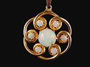 Antique 9ct Gold & Opal Pendant