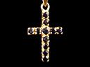 Vintage 18ct Gold & Sapphire Cross Pendant