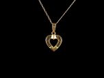 Vintage 18ct Gold Sapphire Heart Pendant