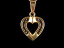 Vintage 18ct Gold Sapphire Heart Pendant