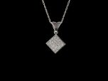 Vintage 18ct White Gold Pave Diamond Pendant