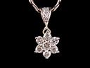 Vintage 18ct W/Gold Diamond Cluster Pendant