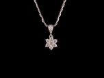 Vintage 18ct W/Gold Diamond Cluster Pendant
