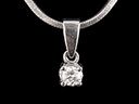 Vintage 18ct White Gold Diamond Solitaire Pendant