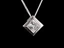 Vintage Silver and Crystal Art Deco Pendant and Chain