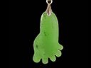 Antique Silver & Jade Foot Pendant