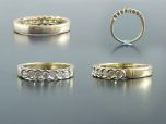 Vintage 18ct Gold 0.35CT Diamond Half Eternity Ring 