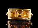 Antique 14ct Gold & Citrine Trilogy Ring