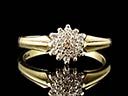 Vintage 9ct Gold 0.28CT Diamond Cluster Ring