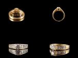 Vintage 18ct Gold .73ct Diamond Engagement Ring All Angles