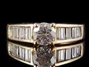 Vintage 18ct Gold .73ct Diamond Engagement Ring 