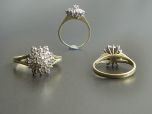 Vintage 18ct Gold Diamond Flower Ring
