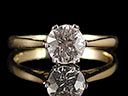 Antique 18ct Gold Certified 0.70CT Diamond Engagement Ring