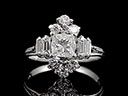 Vintage 18ct W/Gold 1.29CT Diamond Art Deco Ring